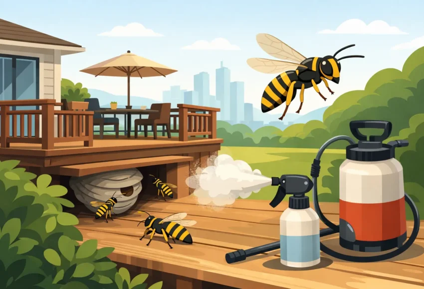 How to Eliminate Wasps Around a Deck