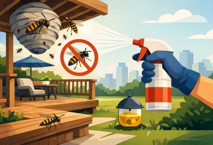 How to Eliminate Wasps Around Your Deck